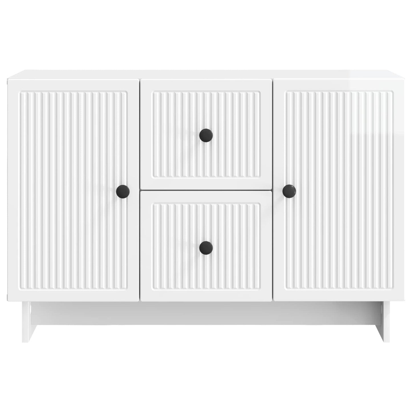 Sideboard Hvid højglans 89 x 34,5 x 60 cm Konstrueret træ