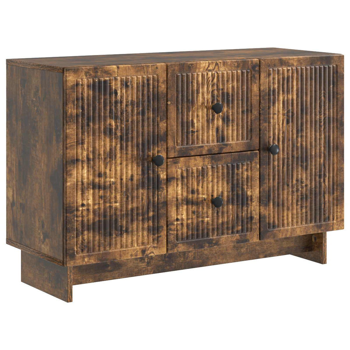 Sideboard med skuffe Røget eg 89 x 34,5 x 60 cm Konstrueret træ