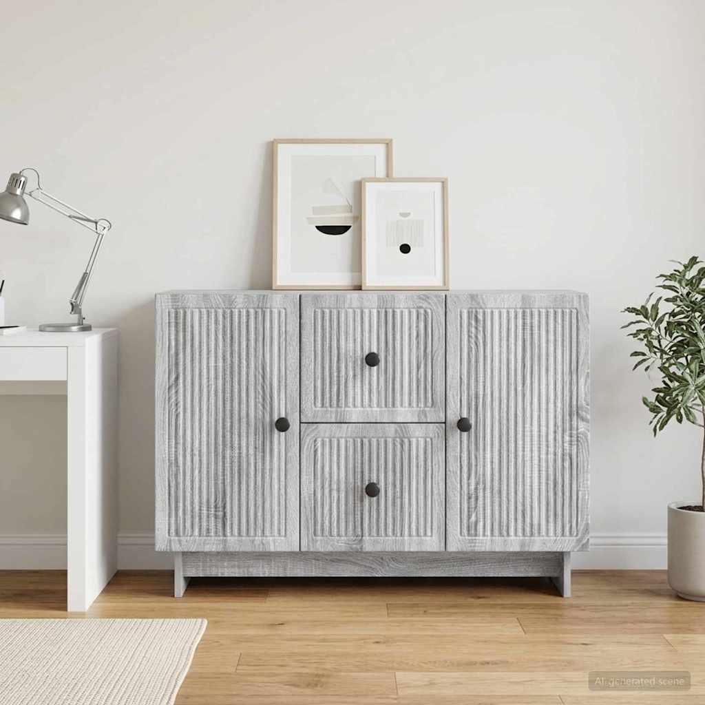 Sideboard Grå sonoma-eg 89 x 34,5 x 60 cm Konstrueret træ