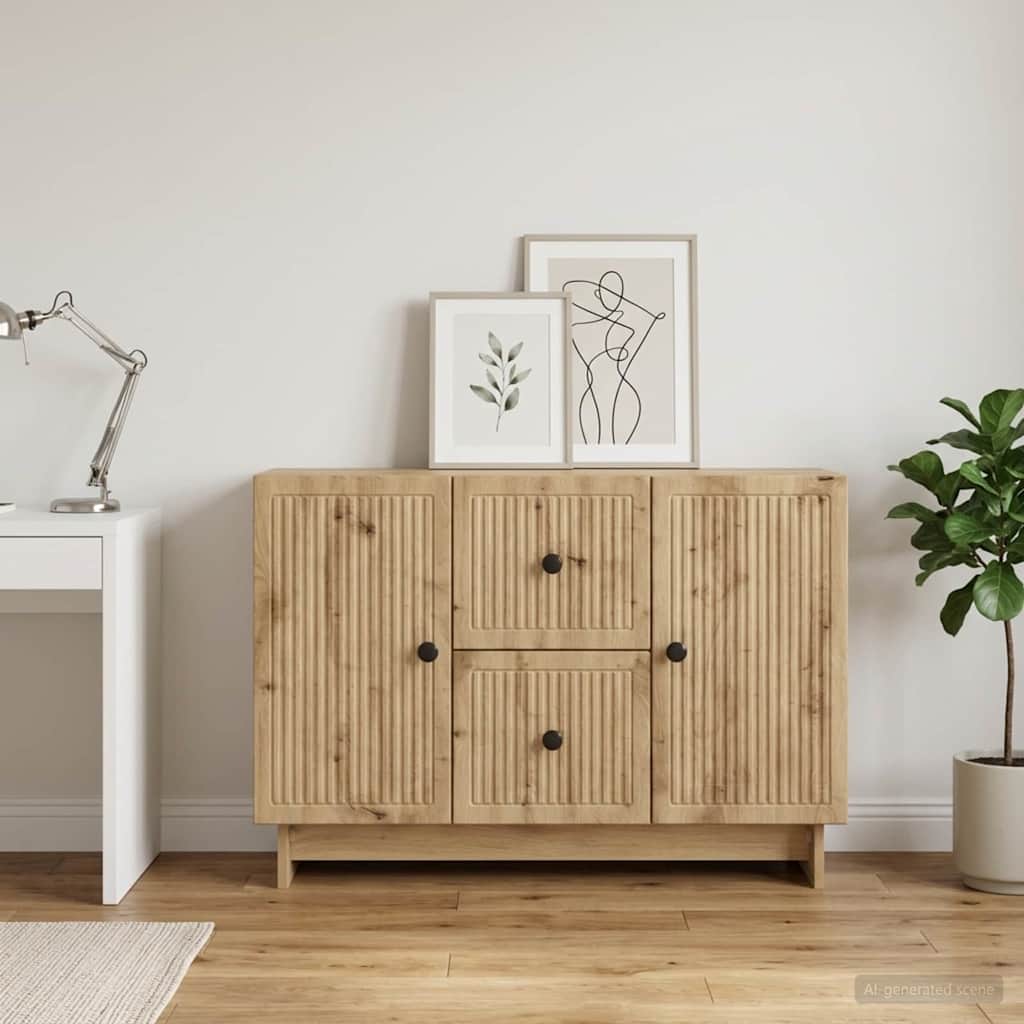 Sideboard Artisan-eg 89 x 34,5 x 60 cm Konstrueret træ