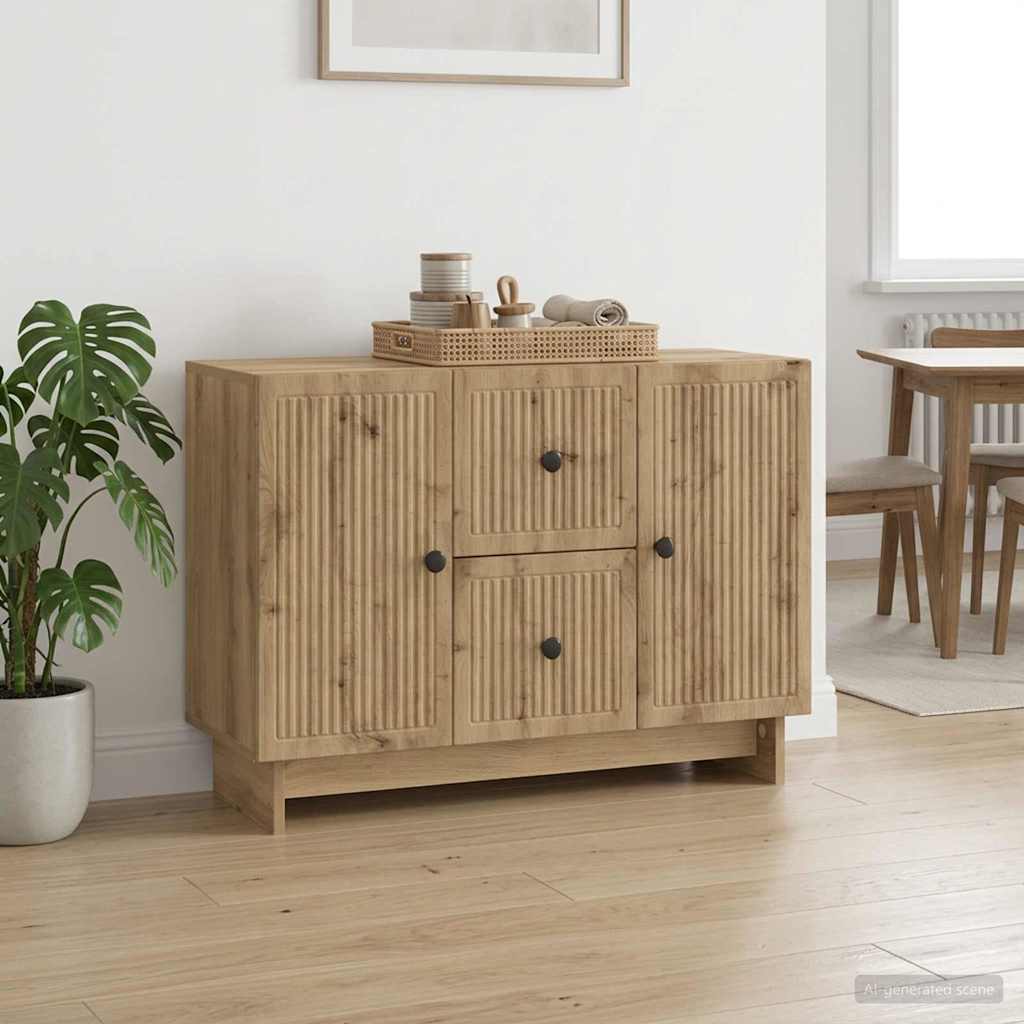 Sideboard Artisan-eg 89 x 34,5 x 60 cm Konstrueret træ