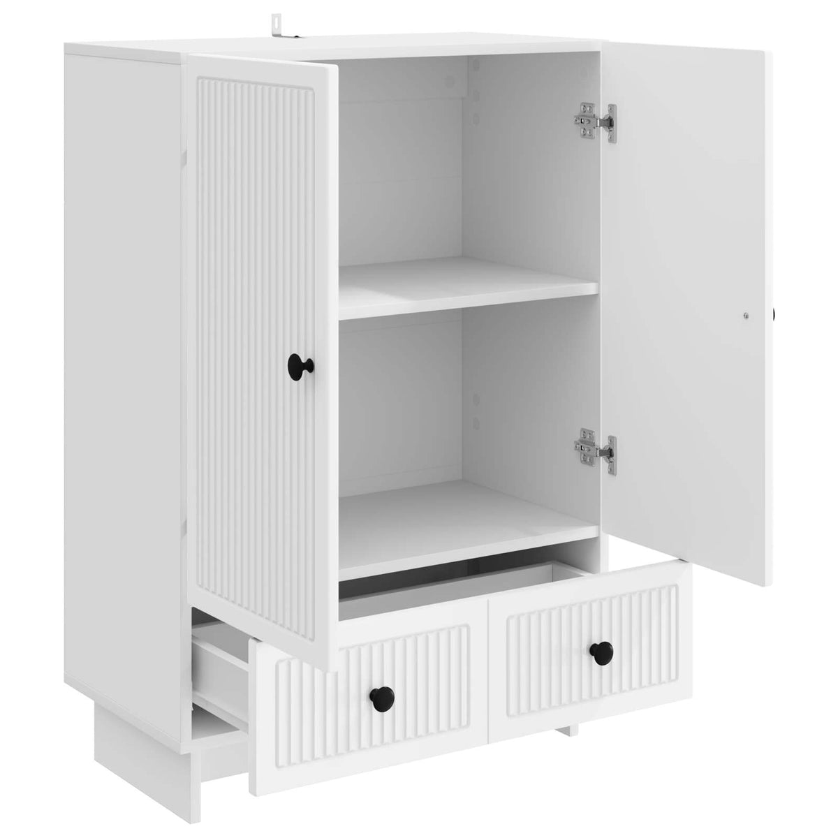 Sideboard Hvid 66 x 34,5 x 95 cm Konstrueret træ
