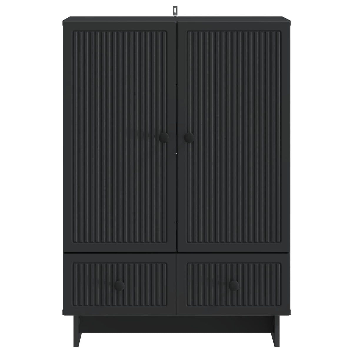 Sideboard Sort 66 x 34,5 x 95 cm Konstrueret træ