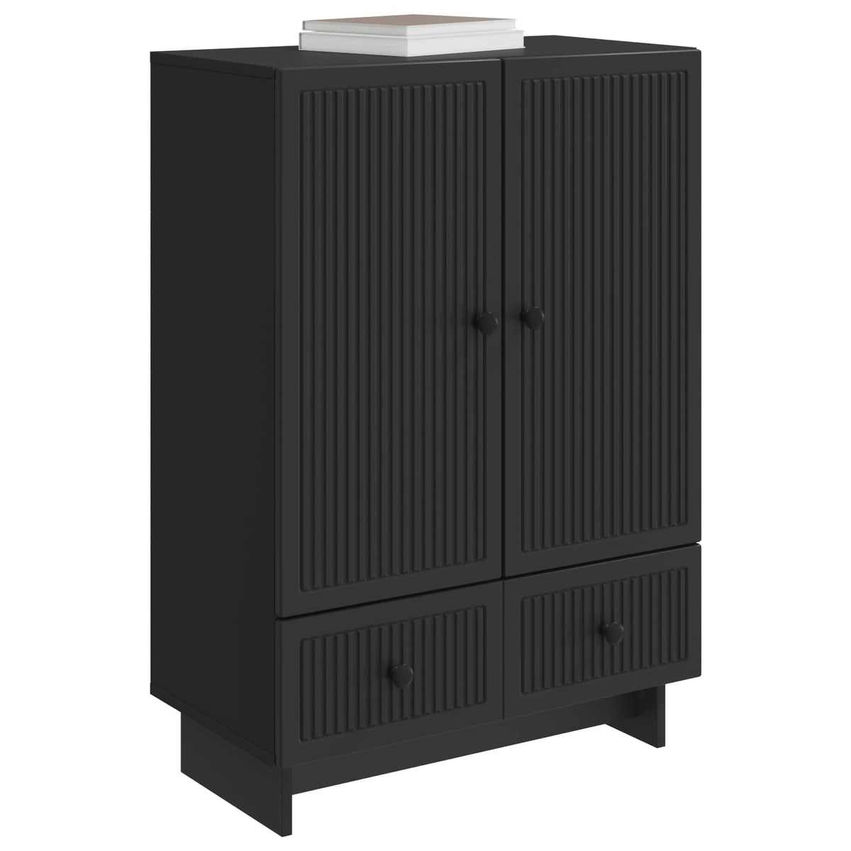 Sideboard Sort 66 x 34,5 x 95 cm Konstrueret træ