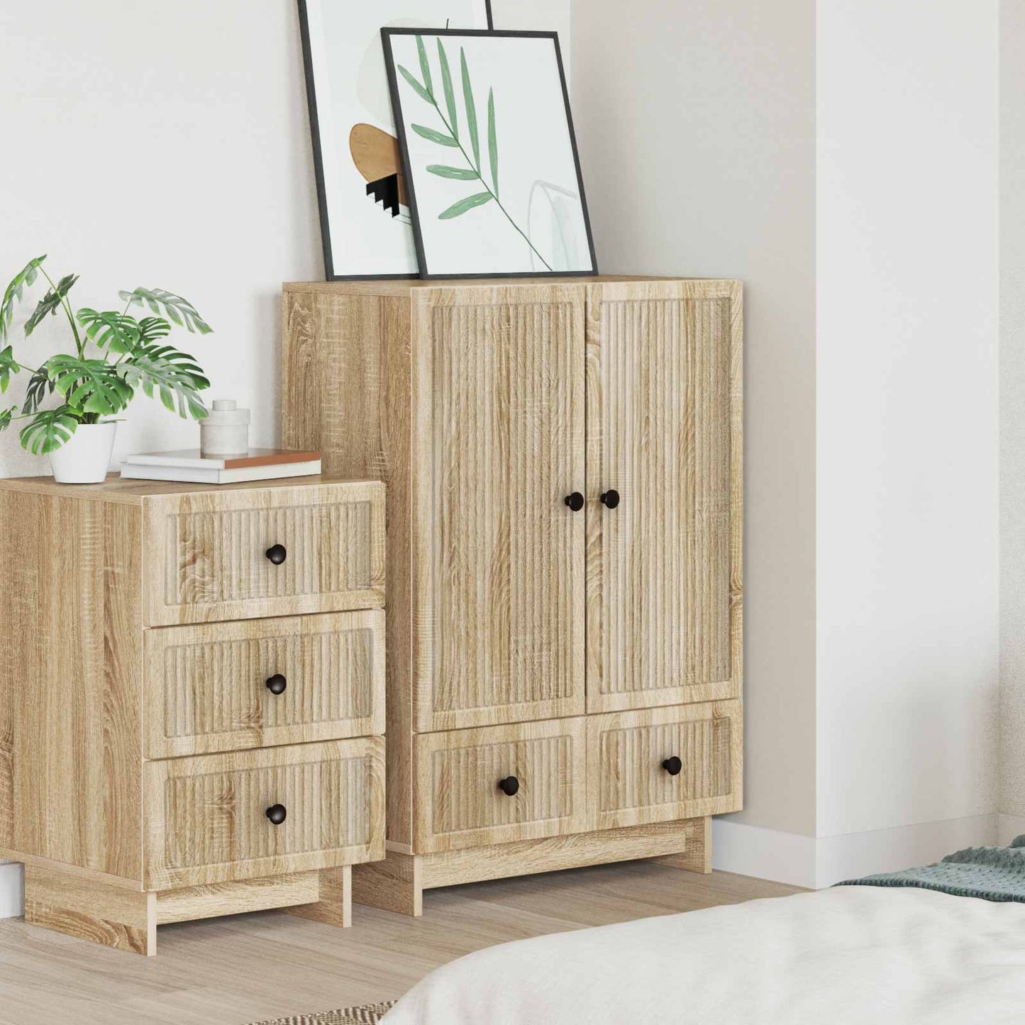Sideboard Sonoma eg 66 x 34,5 x 95 cm Konstrueret træ