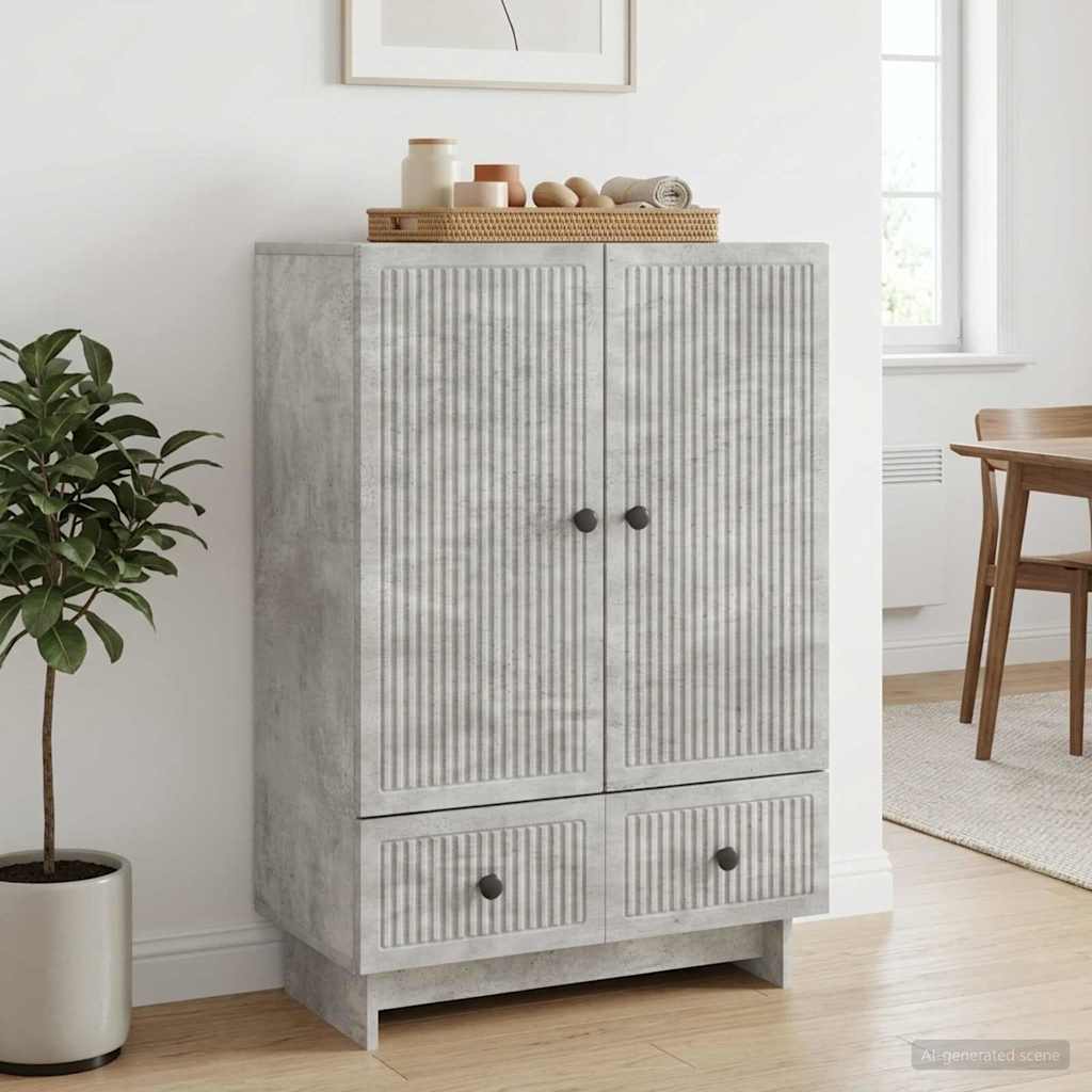 Sideboard BetonGrå 66 x 34,5 x 95 cm Konstrueret træ