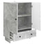 Sideboard BetonGrå 66 x 34,5 x 95 cm Konstrueret træ