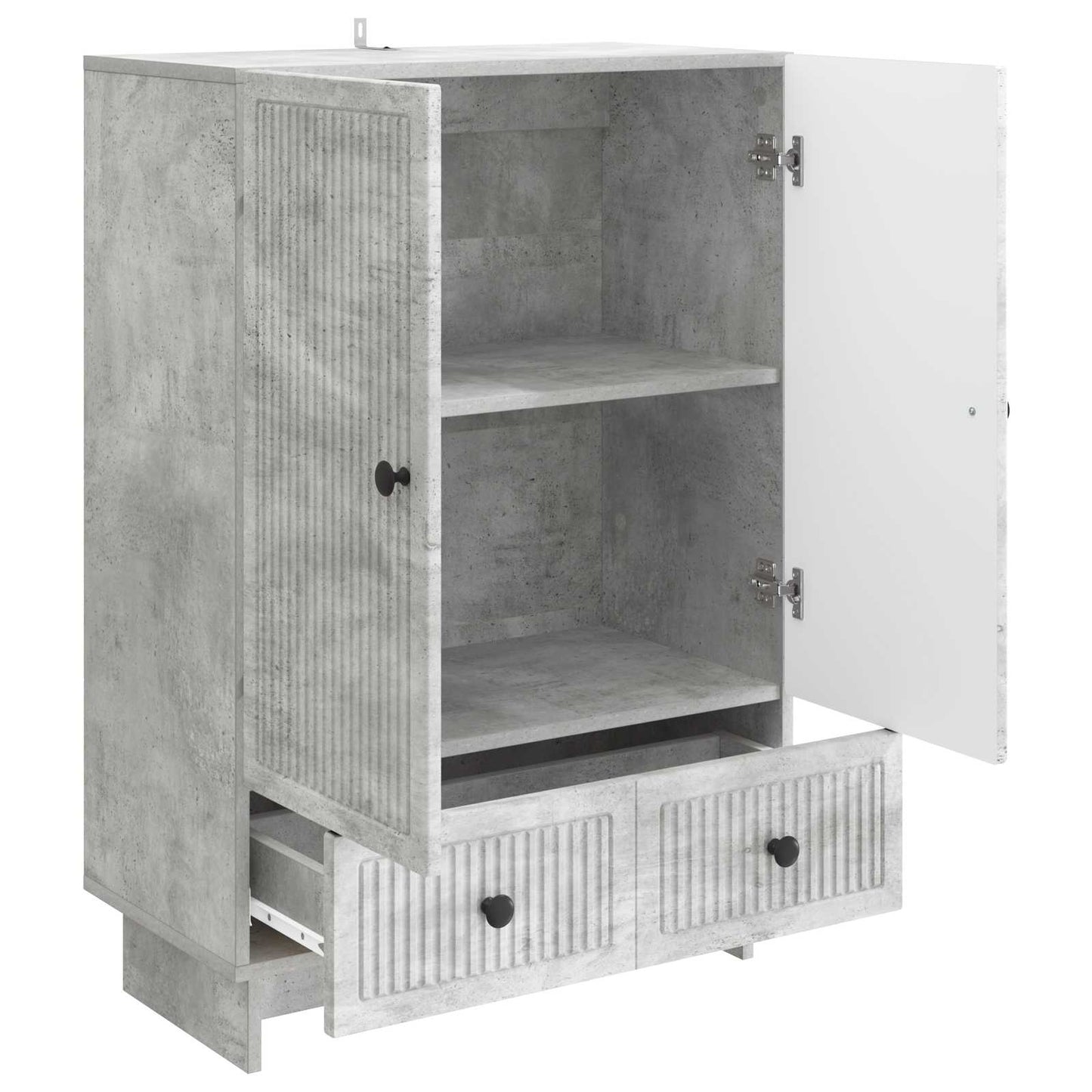 Sideboard BetonGrå 66 x 34,5 x 95 cm Konstrueret træ