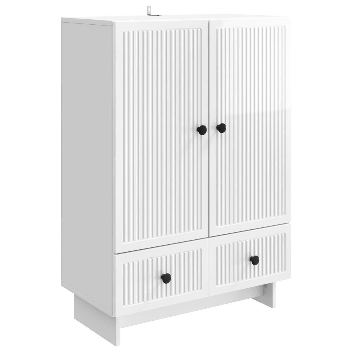 Sideboard Højglans Hvid 66 x 34,5 x 95 cm Konstrueret træ