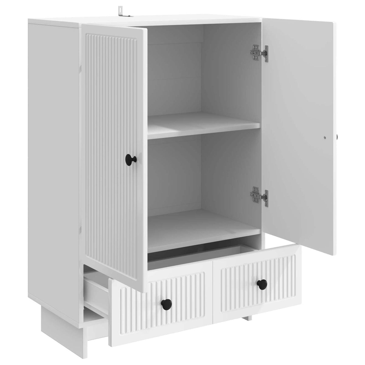 Sideboard Højglans Hvid 66 x 34,5 x 95 cm Konstrueret træ