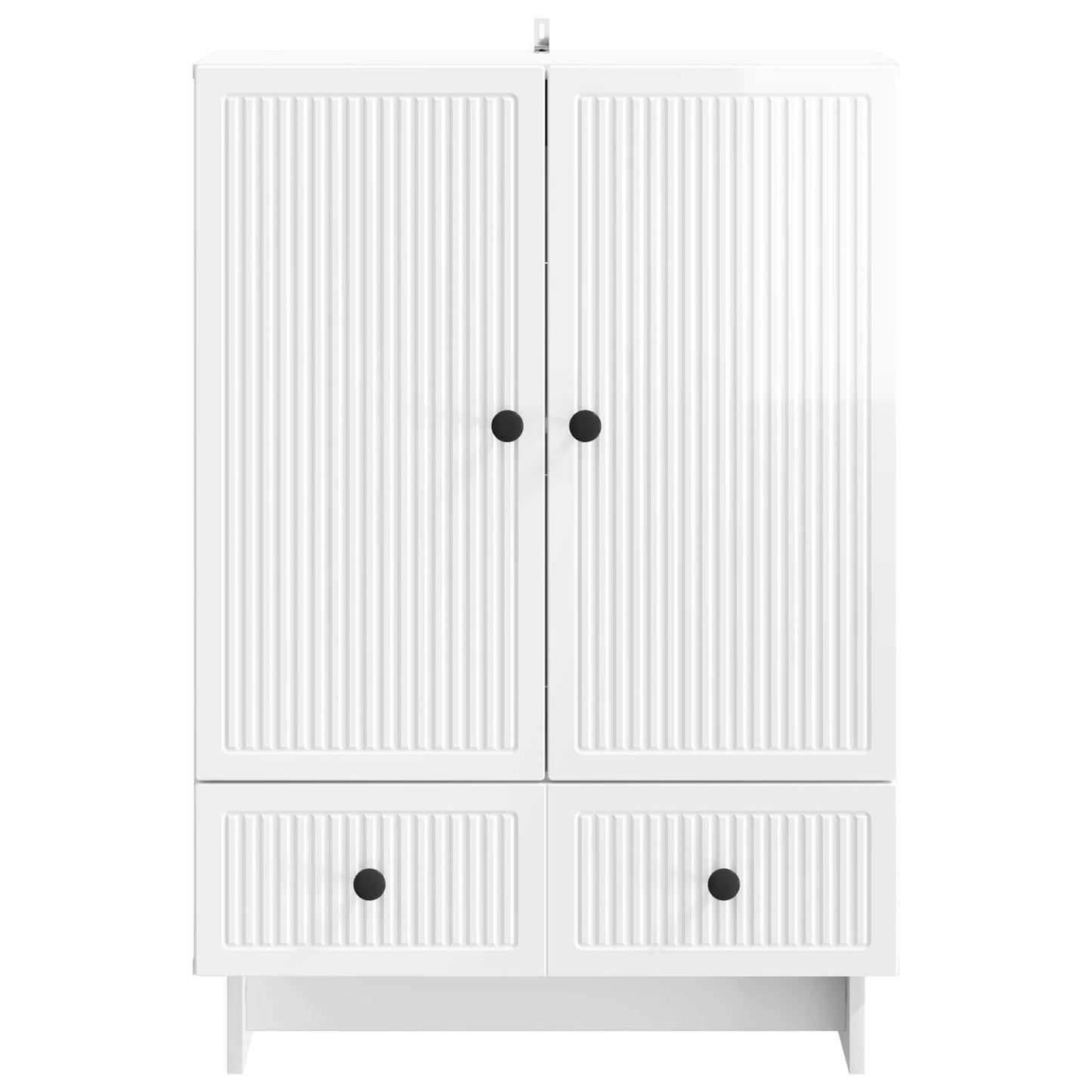 Sideboard Højglans Hvid 66 x 34,5 x 95 cm Konstrueret træ
