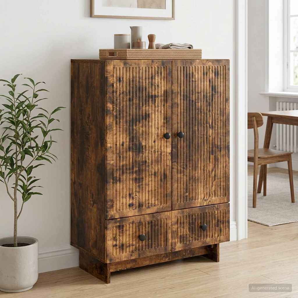 Sideboard Røget Eg 66 x 34,5 x 95 cm Konstrueret træ