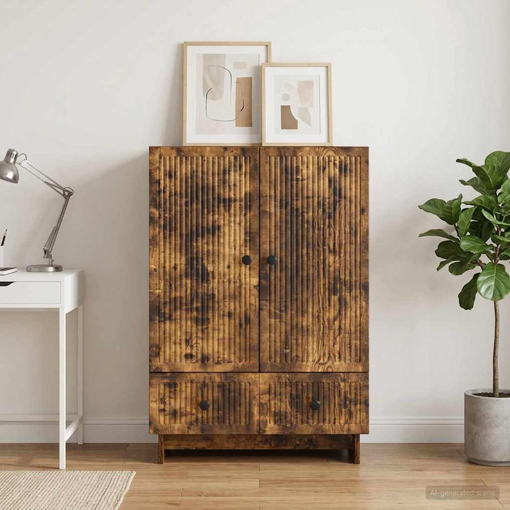 Sideboard Røget Eg 66 x 34,5 x 95 cm Konstrueret træ
