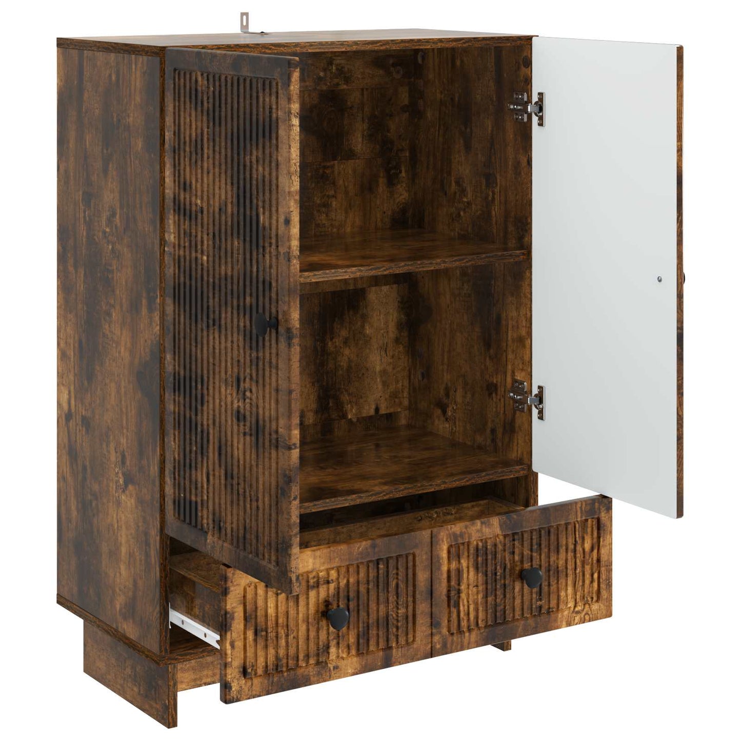 Sideboard Røget Eg 66 x 34,5 x 95 cm Konstrueret træ