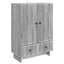 Sideboard Grå Sonoma 66 x 34,5 x 95 cm Konstrueret træ