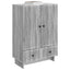 Sideboard Grå Sonoma 66 x 34,5 x 95 cm Konstrueret træ