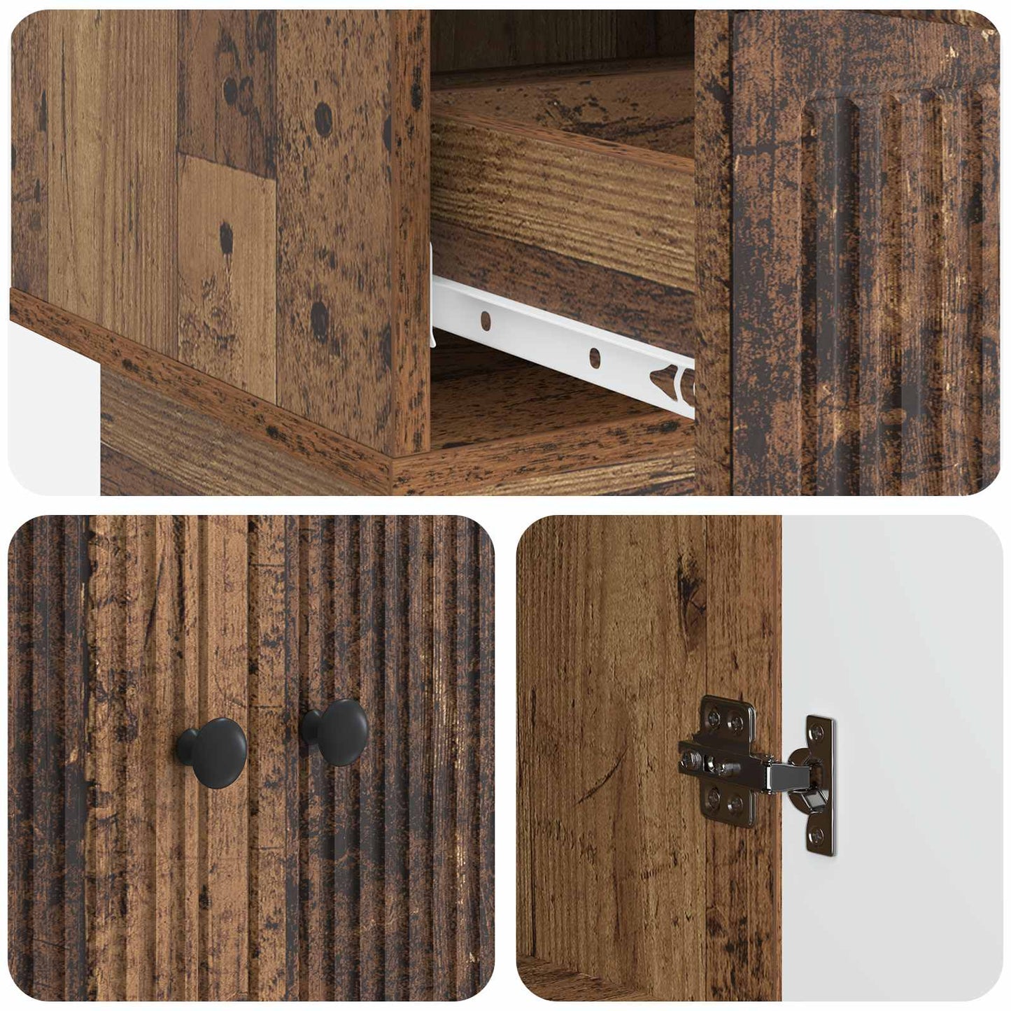 Sideboard Gammelt træ 66 x 34,5 x 95 cm Konstrueret træ