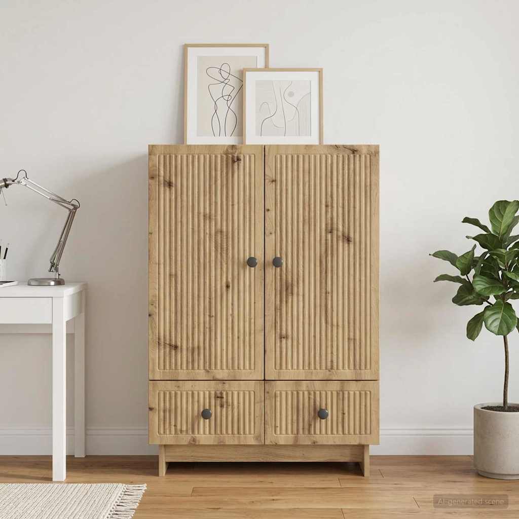 Sideboard Artisan Eg 66 x 34,5 x 95 cm Konstrueret træ