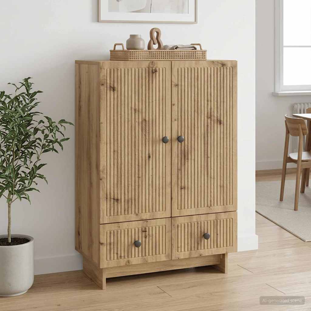 Sideboard Artisan Eg 66 x 34,5 x 95 cm Konstrueret træ