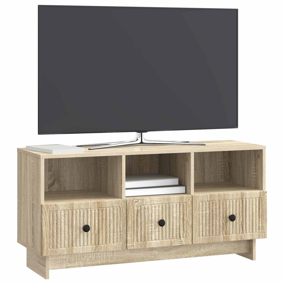 TV-skab med skuffe Sonoma-eg 102 x 34,5 x 50 cm Konstrueret træ