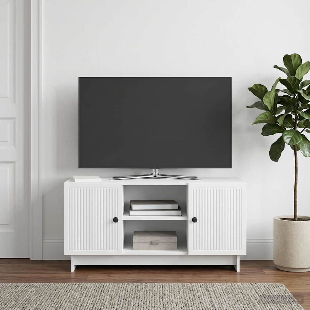 TV-skab 102 x 34,5 x 50 cm Hvid Konstrueret træ