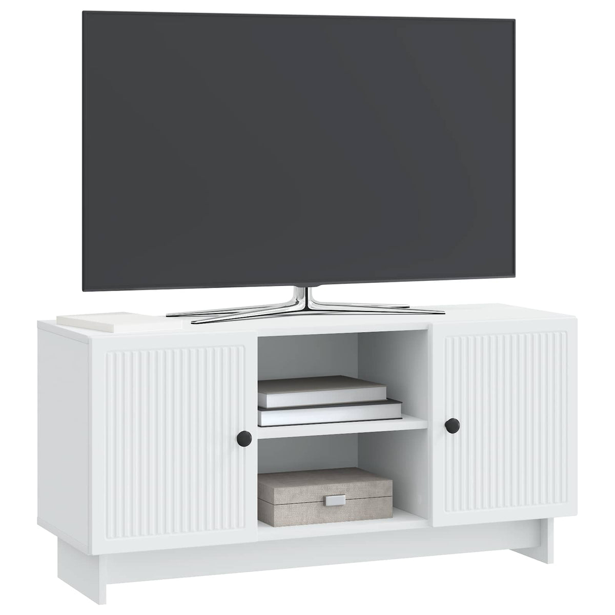 TV-skab 102 x 34,5 x 50 cm Hvid Konstrueret træ