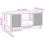 TV-skab 102 x 34,5 x 50 cm Hvid Konstrueret træ