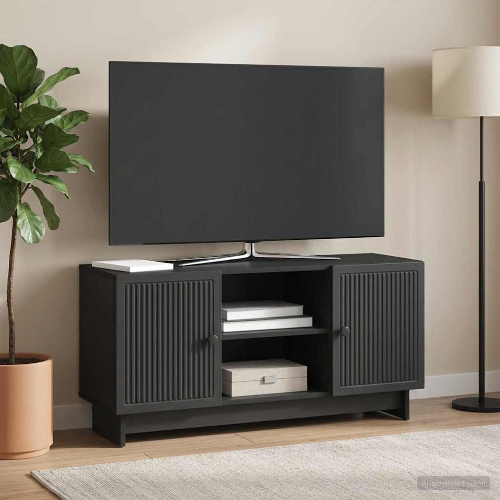 TV-skab 102 x 34,5 x 50 cm Sort Konstrueret træ