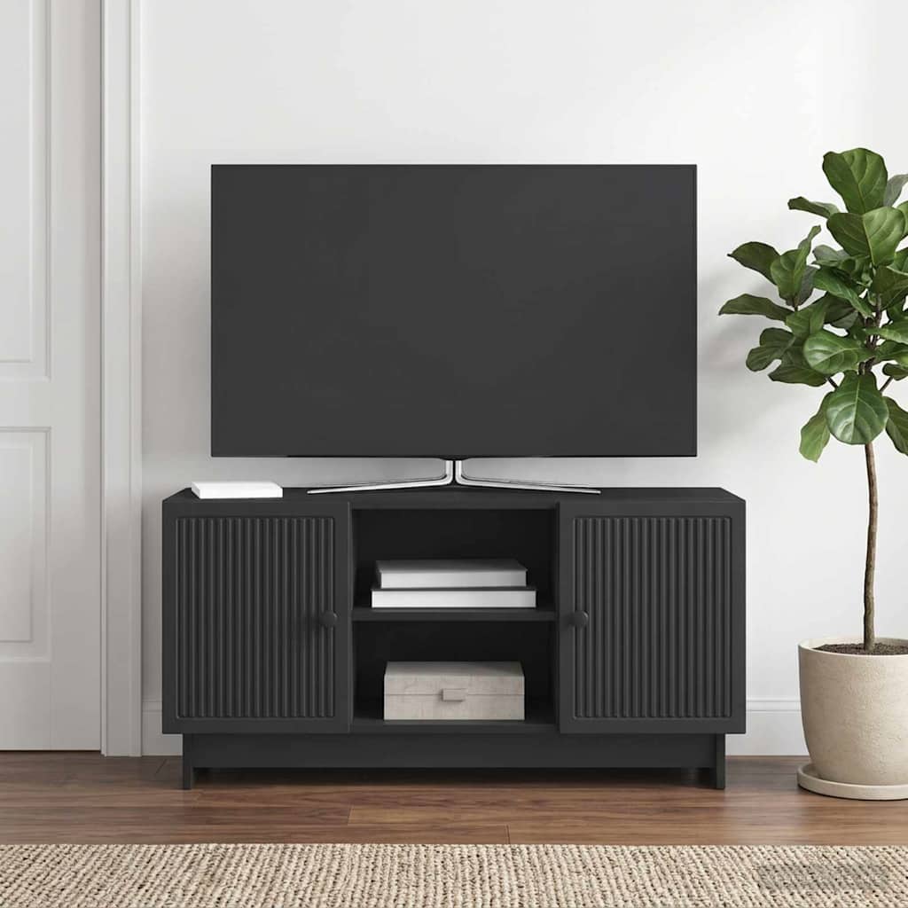 TV-skab 102 x 34,5 x 50 cm Sort Konstrueret træ