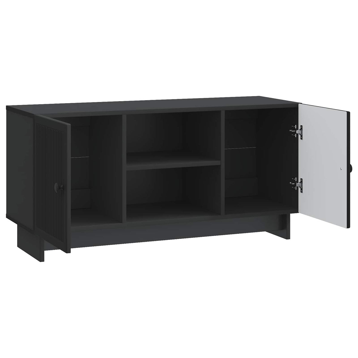 TV-skab 102 x 34,5 x 50 cm Sort Konstrueret træ