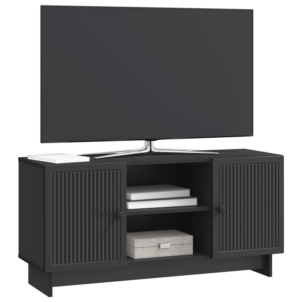TV-skab 102 x 34,5 x 50 cm Sort Konstrueret træ
