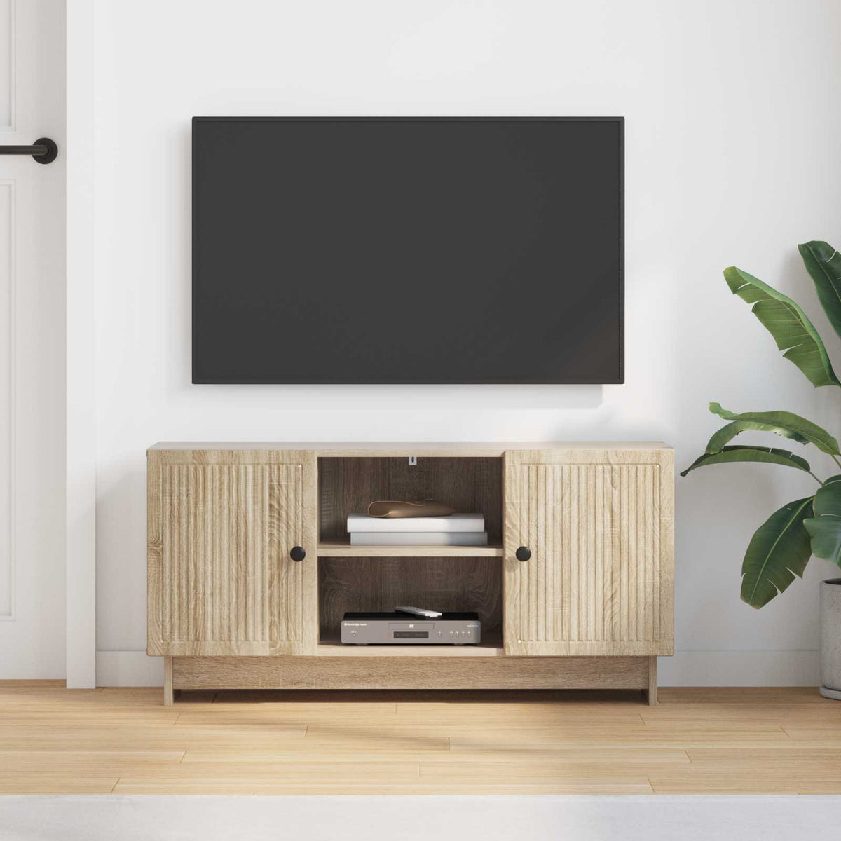 TV-skab 102 x 34,5 x 50 cm Sonoma-eg Konstrueret træ