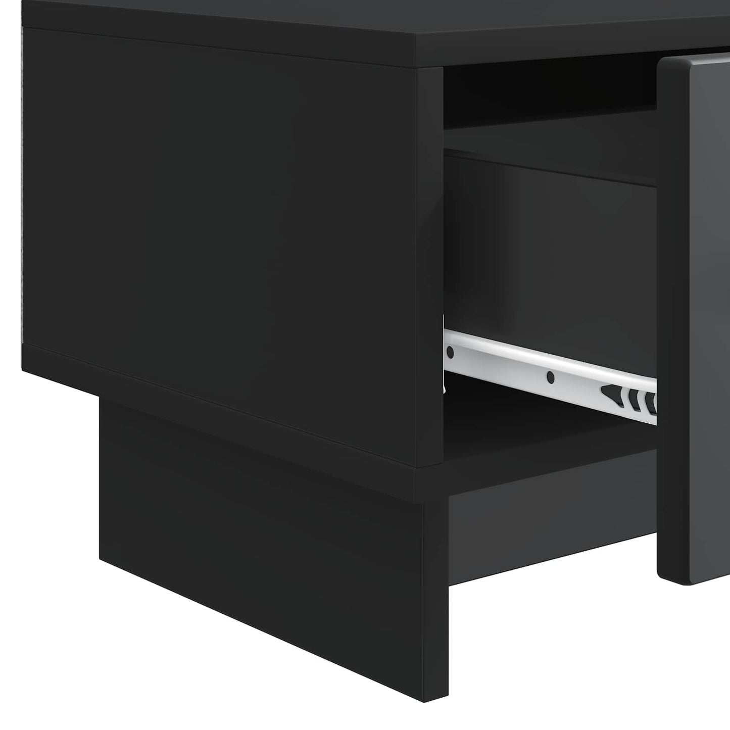 TV-skab 147 x 34,5 x 30 cm Sort Konstrueret træ
