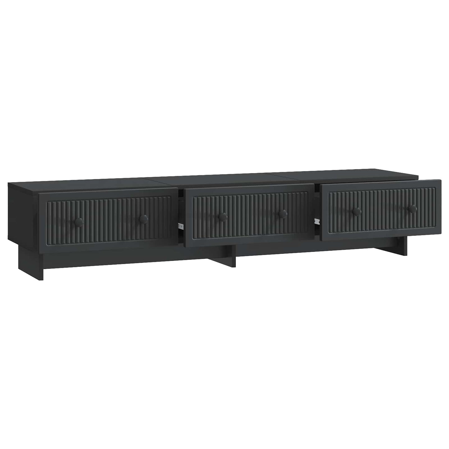 TV-skab 147 x 34,5 x 30 cm Sort Konstrueret træ