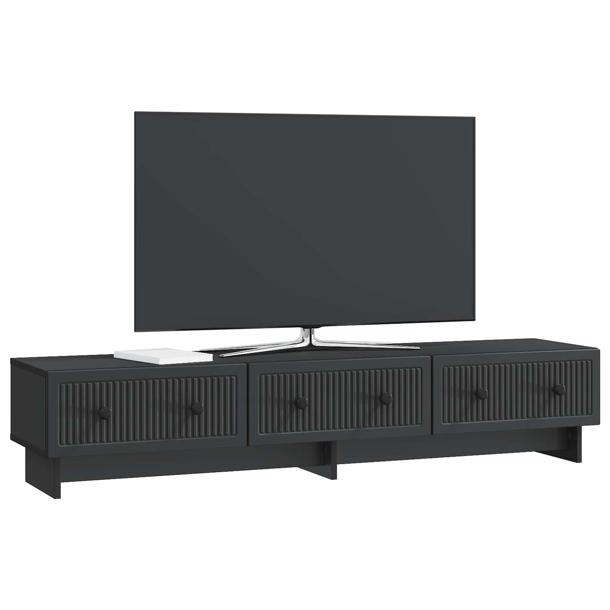 TV-skab 147 x 34,5 x 30 cm Sort Konstrueret træ