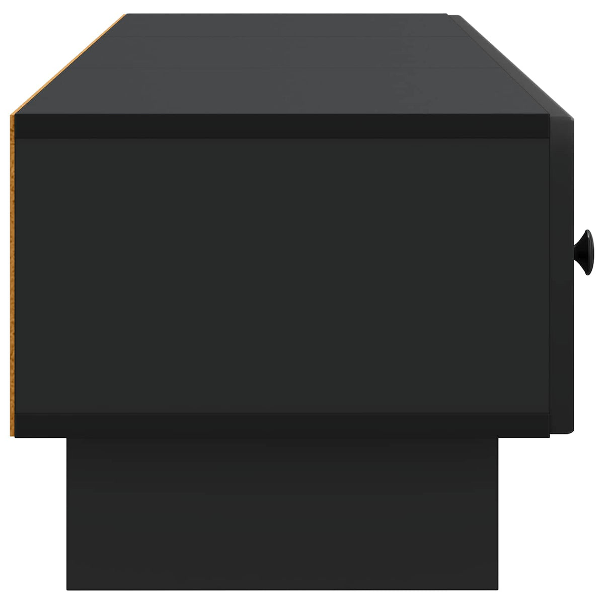 TV-skab 147 x 34,5 x 30 cm Sort Konstrueret træ