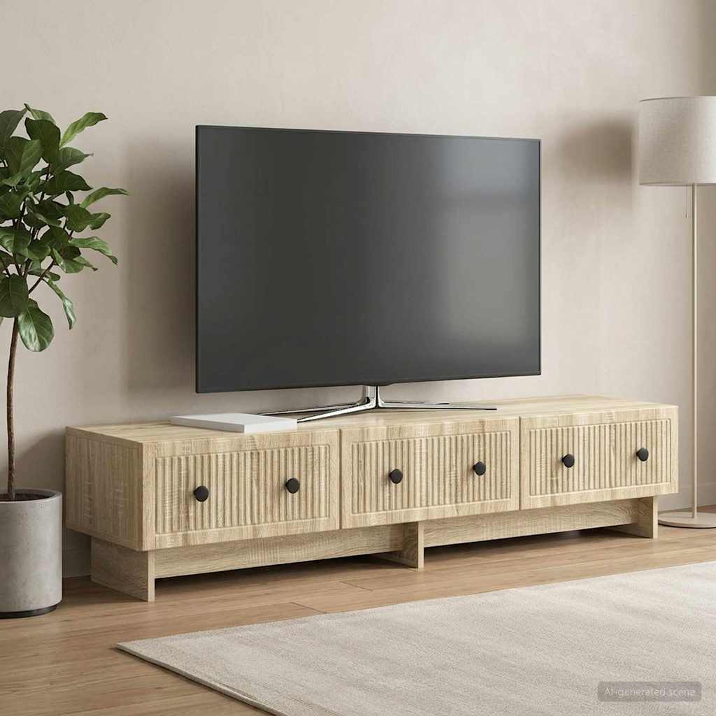 TV-skab 147 x 34,5 x 30 cm Sonoma-eg Konstrueret træ