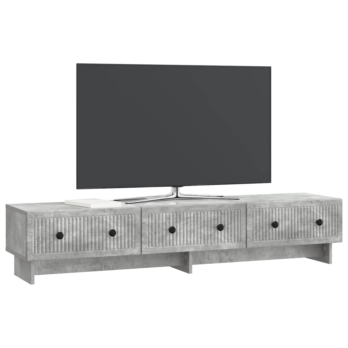 TV-skab 147 x 34,5 x 30 cm Betongrå Konstrueret træ
