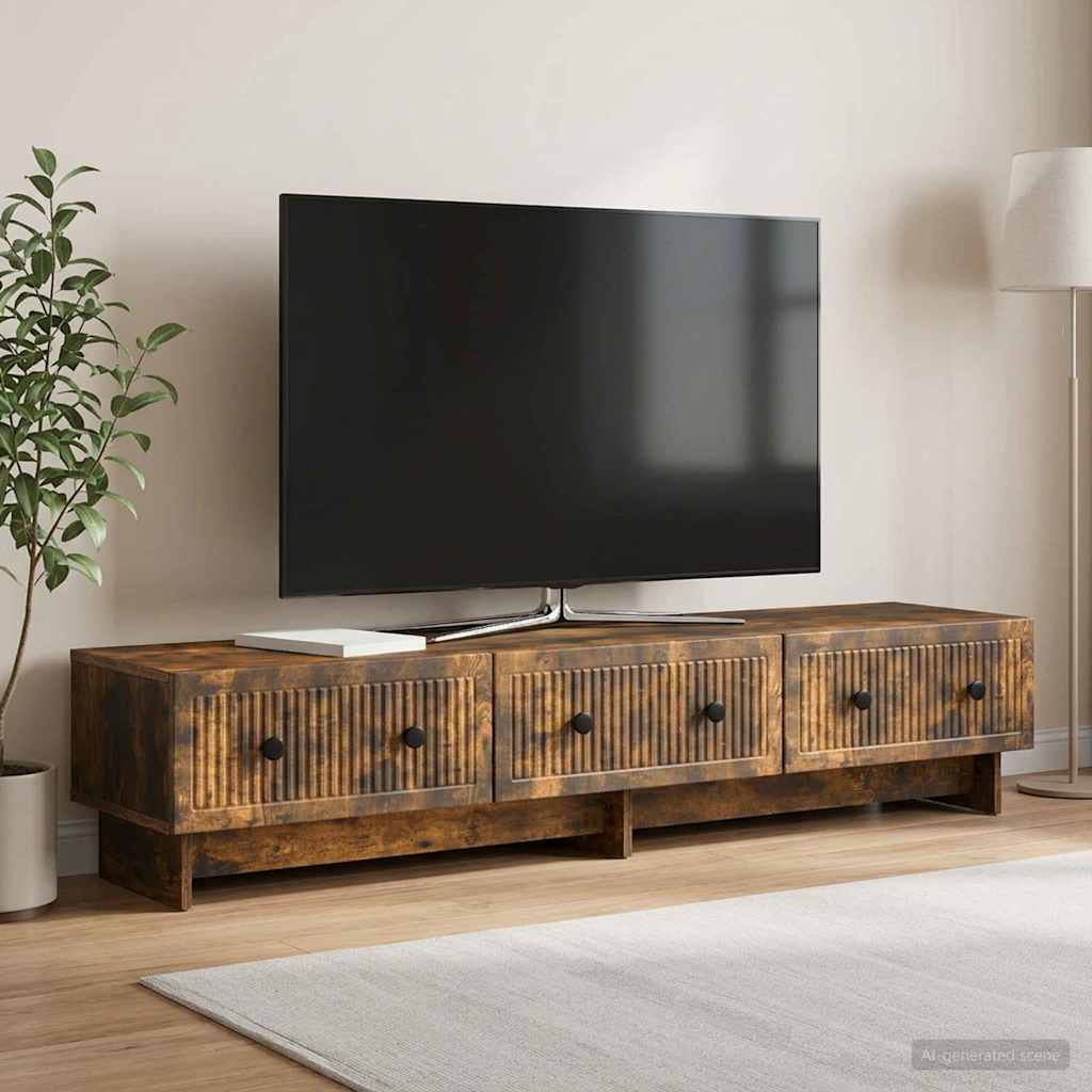 TV-skab 147 x 34,5 x 30 cm Røget eg Konstrueret træ