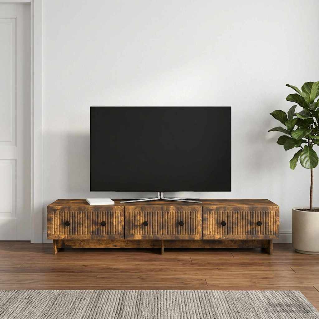 TV-skab 147 x 34,5 x 30 cm Røget eg Konstrueret træ