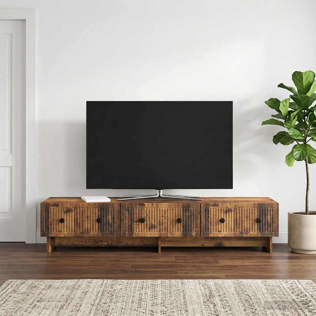 TV-skab 147 x 34,5 x 30 cm Gammelt træ Konstrueret træ