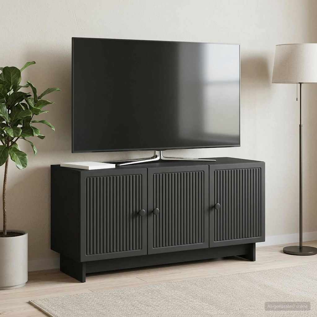 TV-skab 99 x 34,5 x 50 cm Sort Konstrueret træ