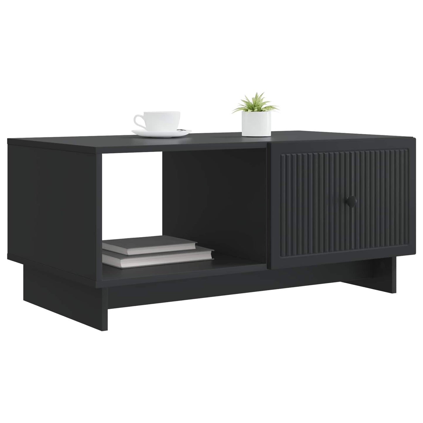 Sofabord Sort 90 x 50 x 40 cm Konstrueret træ