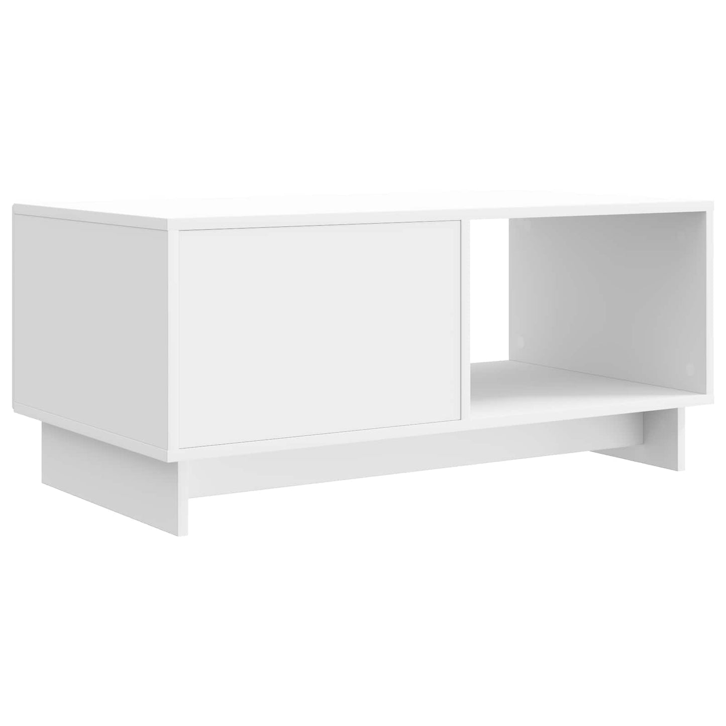 Sofabord Hvid højglans 90 x 50 x 40 cm Konstrueret træ
