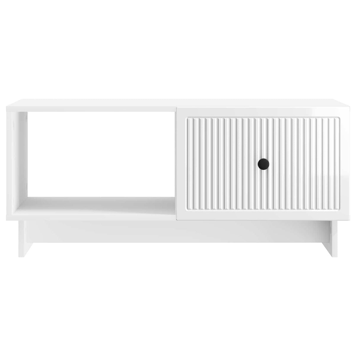 Sofabord Hvid højglans 90 x 50 x 40 cm Konstrueret træ