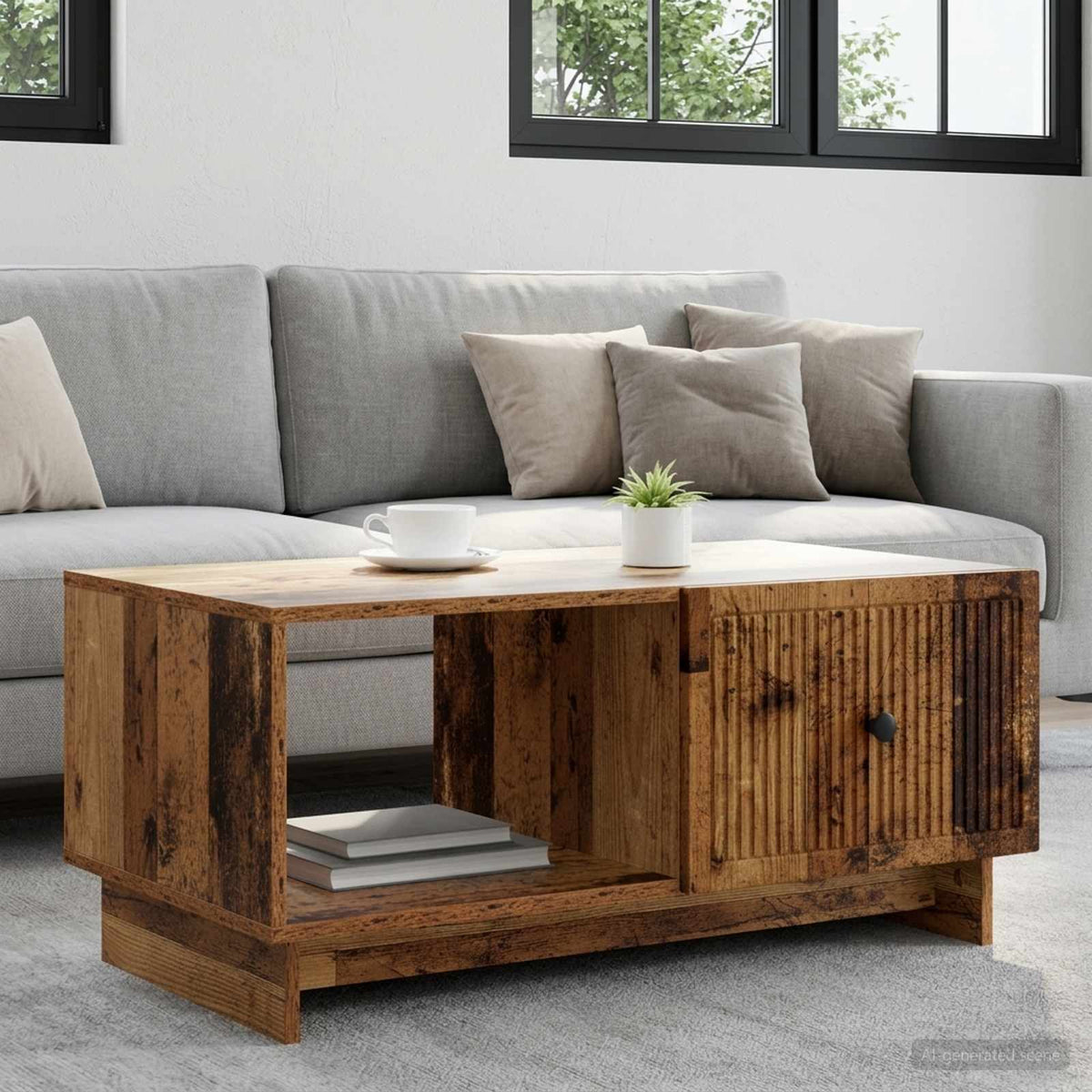 Sofabord Gammelt træ 90 x 50 x 40 cm Konstrueret træ