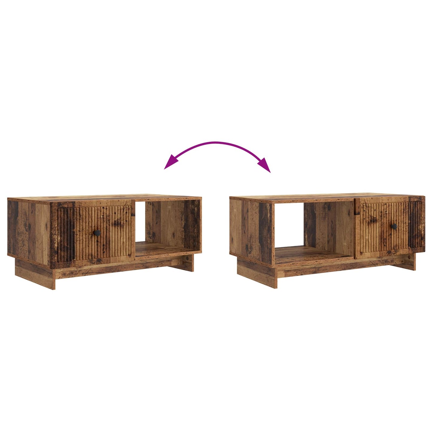 Sofabord Gammelt træ 90 x 50 x 40 cm Konstrueret træ