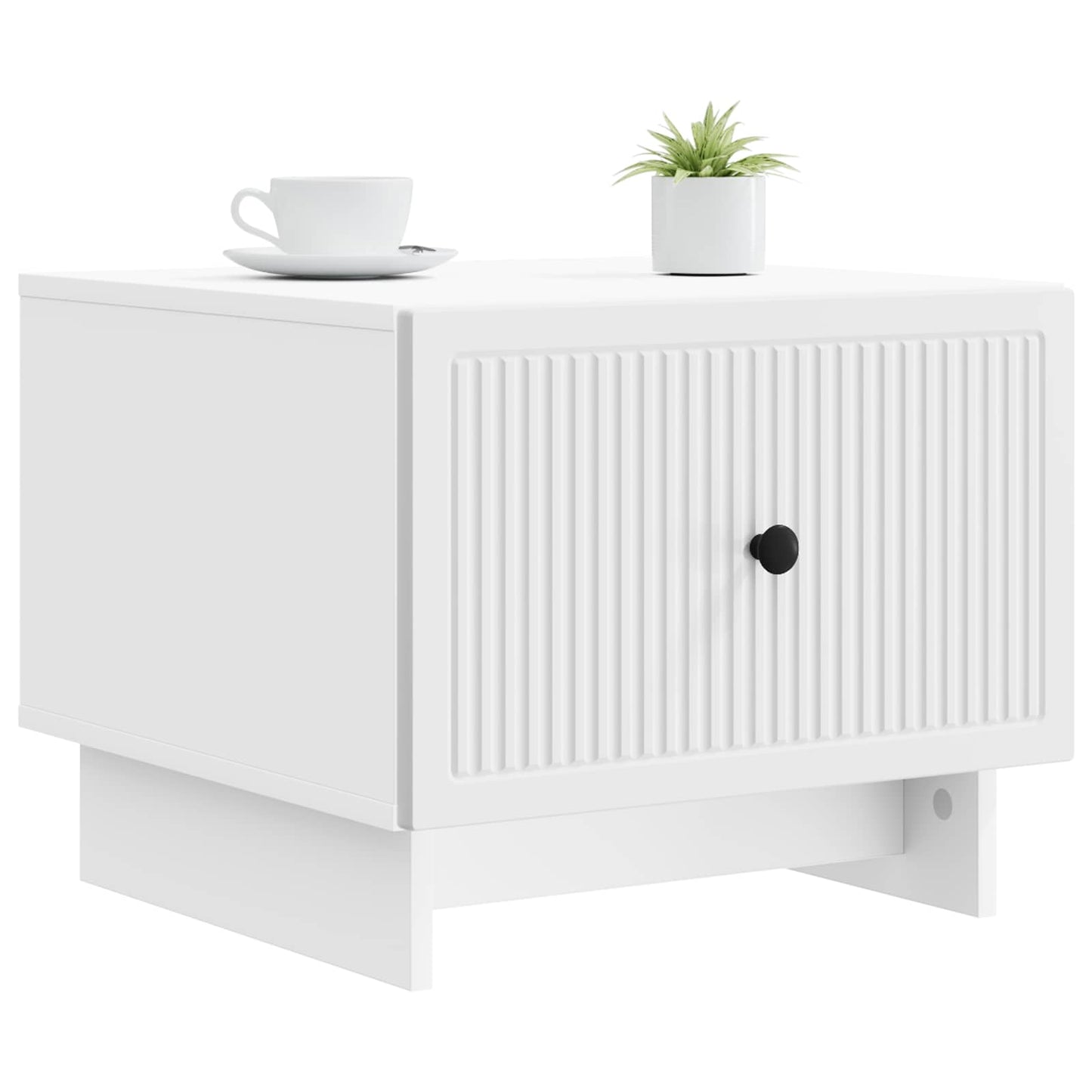 Sofabord med skuffe Hvid 49 x 50 x 40 cm Konstrueret træ