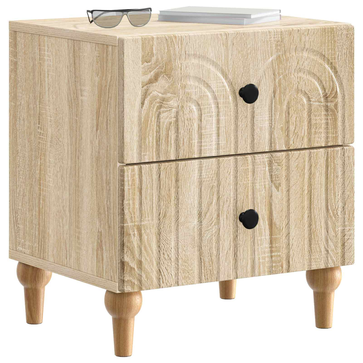 Natskab 2 stk. Sonoma-eg 43 x 34,5 x 48 cm Konstrueret træ