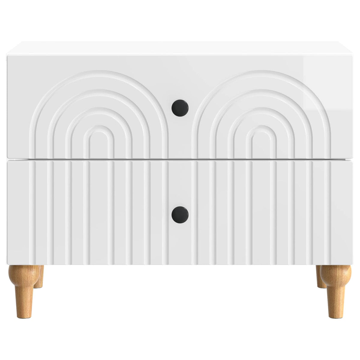 Natskab Hvid højglans 62 x 34,5 x 48 cm Konstrueret træ